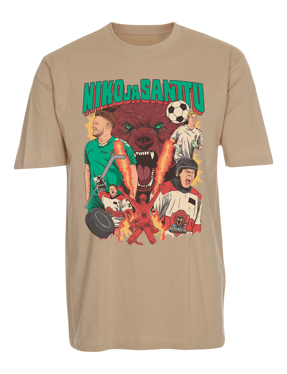 NikojaSanttu beige t-paita